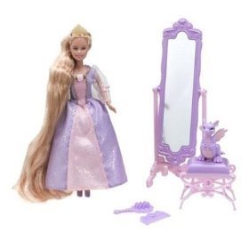 Childrens Toyshop  Toys : Barbie Princess Mini Kingdom Mini Barbie Rapunzel Doll