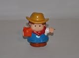 Vintage Little People Farmer with Orange Sack in Right Hand (2001) Retired Replacement Figure - Classic Fisher Price Collectible Figures - Zoo Circus Ark Pet