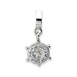 Sterling Silver Ships Wheel Dangle Charm