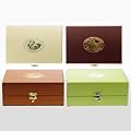REVIMPORT - Bo�te � th� 6 cases bois laqu�e rectangulaire *