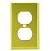 Leviton 81003-PB 1-Gang Duplex Device Receptacle Wallplate, Device Mount, Polished Brass