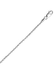 Sterling Silver 30 Inch 1.5mm Diamond Cut Rope Chain Necklace