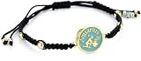 Blee Inara Aquarius Aqua Enamel Horoscope Adjustable Macramé Bracelet