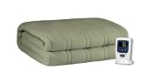 Warmspun Fleece Heated Full Blanket, Fern