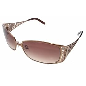 FENDI FS363 714 BROWN METAL SUNGLASSES