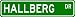 HALLBERG Street Sign ~ Personalized Family Lastname Sign ~ Gameroom, Basement, Garage Sign **