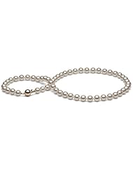 AA+ Quality, 18-inch, 7.0-7.5 mm, White Akoya Pearl Necklace