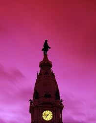 Billy Penn Statue on City Hall in Philadelphia - Colorful 16x20-inch Photographic Print by Carol M. Highsmith
