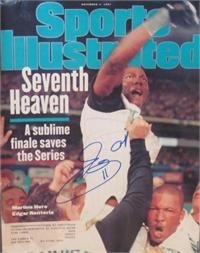 Edgar Renteria autographed Sports Illustrated Magazine (Florida Marlins)