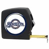 MLB Milwaukee Brewers 25' Black Tape Measure