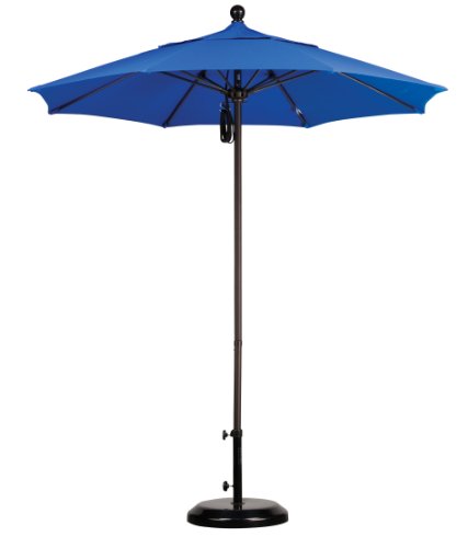7.5' Fiberglass Market Umbrella Pulley Open , Sunbrella Navy 7.5' Fiberglass Market Umbrella Pulley Open , Sunbrella Navy