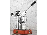La Pavoni PR-16 Professional Espresso Machine with Red Base