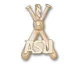 Arizona State Asu Baseball Bats Charm/Pendant -14K/10K, Stainless Steel or Gold Plated