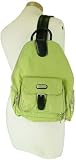 Baggallini Downtown Bagg Crinkle Leaf Green Mango ~ Head downtown with everything at your fingertips!
