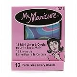 Ms. Manicure Strike to Smooth, Medium to Fine Grit Mini Emery Boards 12 ea