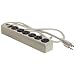 Morris Products 89060 6 Outlet Metal Strip Surge Protector, 6' Length