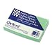 Oxford(R) Colored Recycled Index Cards, Unruled, 4in. x 6in., Green, Pack Of 100