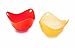 Fusionbrands PoachPod The Original Silicone, Floating Egg Poaching Cup, Translucent Orange, 2 pack