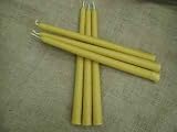 Organic Beeswax Taper Decorative Candles Hand Made - 8 Inch (Pack of 24)