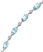 14k White Gold Marquis-Cut Aquamarine Bracelet
