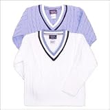 Boys V-Neck Cotton Tennis Sweater