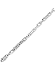 14K Solid White Gold Hip Hop Bullet Chain Bracelet 4.5mm (3/16 in.) - 8.5 in.
