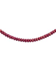 Sterling Silver 18in 6-7mm Freshwater Cultured Pearl Burgundy Necklace.