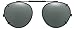 Visionaries Polarized Clip on Sunglasses - Round - Black Frame - 49 x 43 Eye