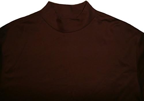 Daniel Cremieux Mens Long Sleeve Mock Turtleneck Shirt Cotton Rust (X-Large)