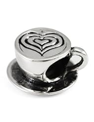 Genuine Ohm Beads (TM) Product. 925 Sterling Silver My Latte European Bead Charm. 100% Satisfaction Guaranteed.