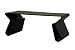 Modern Acrylic Black Coffee Table with Magazine Rack