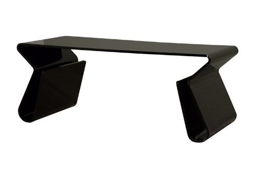 picture of Acrylic Black Coffee Table with Magazine Rack