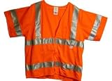 Arc Flame Resistant Orange Class 3 Vest with Sleeves and Silver stripes (2X)