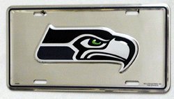 Seattle Seahawks NFL 3D Logo License Plate