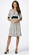 MAGGY LONDON FUNNELNECK PRINTED JERSEY DRESS