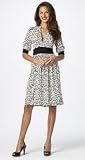 MAGGY LONDON FUNNELNECK PRINTED JERSEY DRESS