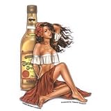 Michael Landefeld - Latina Margarita Tequilla Pin-up Girl - Sticker / Decal