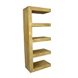 Dakota Triple E Shaped Display Unit Bookcase Oak Shade