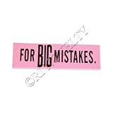 One Dozen (12) For BIG Mistakes Large Pink Novelty Erasers