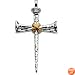 Platinum and 18K Gold Cross Pendant - 59.50x35.25mm