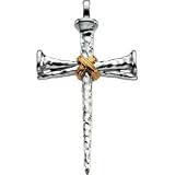 Platinum and 18K Gold Cross Pendant - 59.50x35.25mm