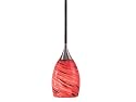 Kenroy Home 44301BS-LAVA Medici Mini-Pendant with Lava Glass Shade, Brushed Steel