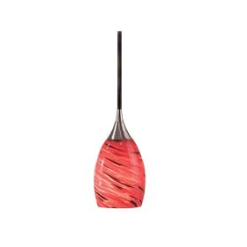 Kenroy Home 44301BS-LAVA Medici Mini-Pendant with Lava Glass Shade, Brushed Steel by Kenroy Home