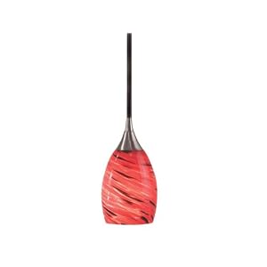 Kenroy Home 44301BS-LAVA Medici Mini-Pendant with Lava Glass Shade, Brushed Steel by Kenroy Home