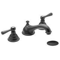 Moen T6105WR Kingsley Two-Handle Low Arc Bathroom Faucet, Wrought Iron (Not CA / VT Compliant) (Valve Not Included)