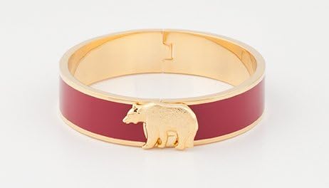 Sara Bear Hinged Cuff (Samba Red/Gold)