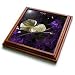A Heart Of Gold - lilac, purple, pink, flower, flowers, morning glory, ipomoea - 8x8 Trivet With 6x6 Ceramic Tile