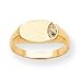 14k Childs Diamond Signet Ring - Size 4