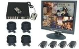 As Seen On TV 4CH EMBEDDED DVR COMPLETE SYSTEM 4 WIRED CAMERAS