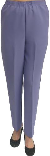 Poly/Gab Elastic Waist Slacks- New Spring Colors (4 Petite, Purple Haze)